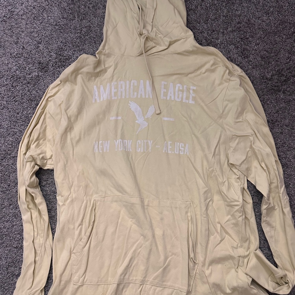 American Eagle Outfitters Tan Lightweight Hoodie